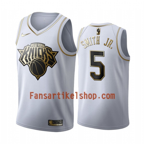 NBA New York Knicks Trikot Dennis Smith Jr. 5 Nike 2019-2020 Weiß Golden Edition Swingman - Herren